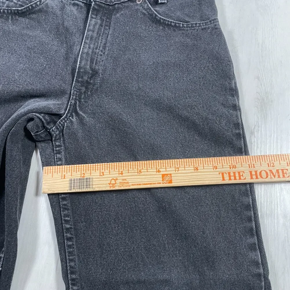 VTG Levis Jeans 30x21 Black 550 USA 90s Orange Tab Relaxed Capri Pants Student